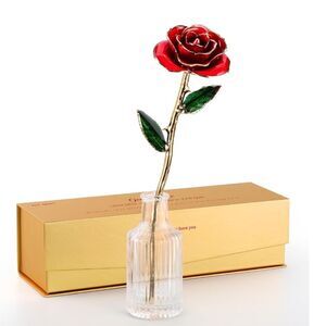 Real 24k Rose with Certificate of Authenticity and Gift Box